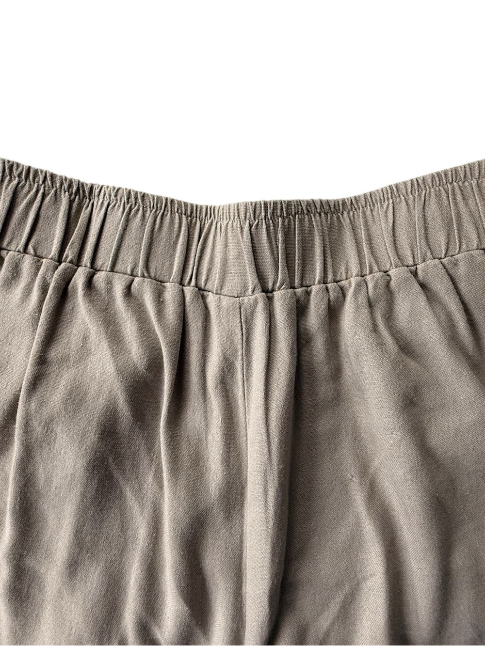 Capris linen mix Button-Front Elastic Waist Pants size 6 - Picture 5 of 5